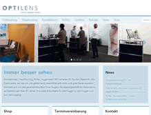 Tablet Screenshot of optilens.ch